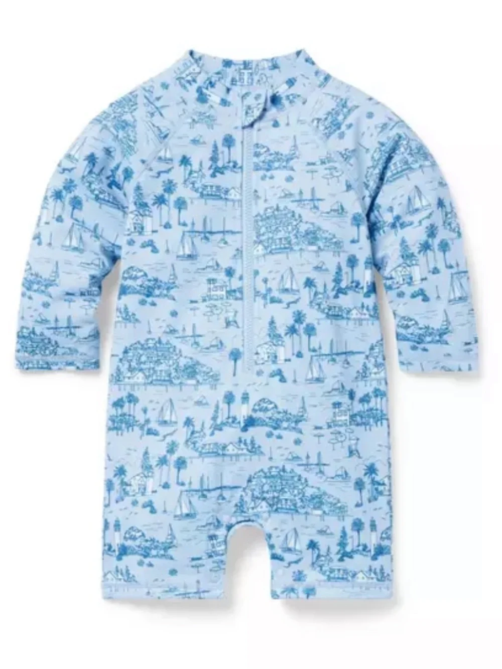 Janie and Jack Baby Island Toile Rash Guard Swimsuit